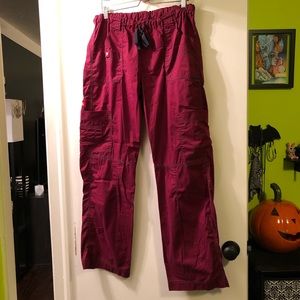 Ruby Red Ladies Dickies Scrub Pants Large Tall